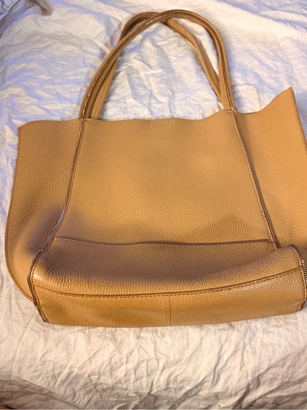 Botkier Camel Tan Pebbled Leather Tote